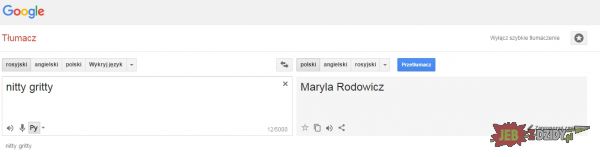 Translator Google jak zawsze niezawodny