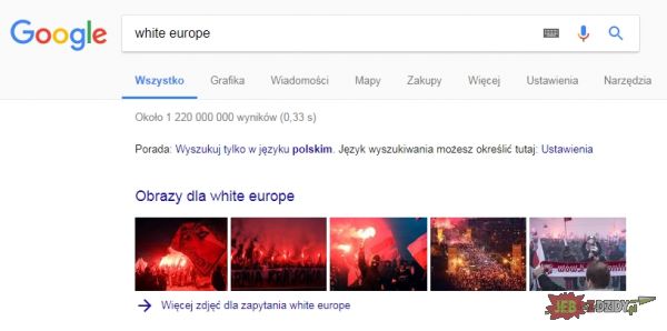 Wielka biała Polska Europejska.