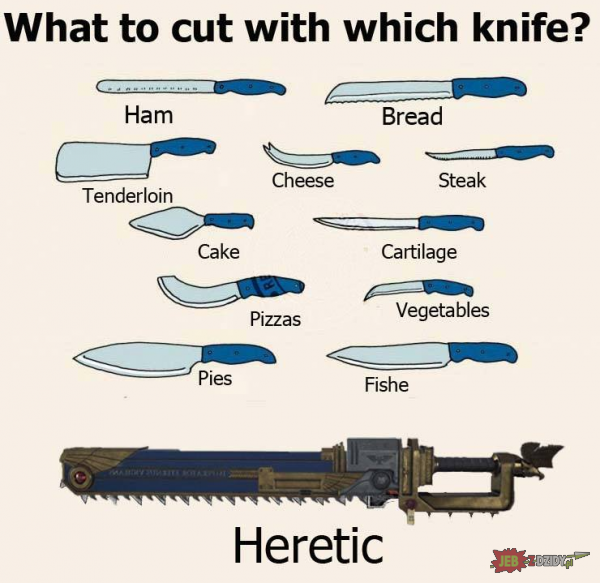 Noże do krojenia różnych rzeczy