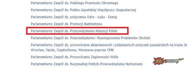 A podobno polska jest państwem świeckim- 39 posłów w składzie