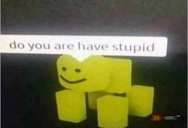 DO YOU ARE HAVE STOOPID?