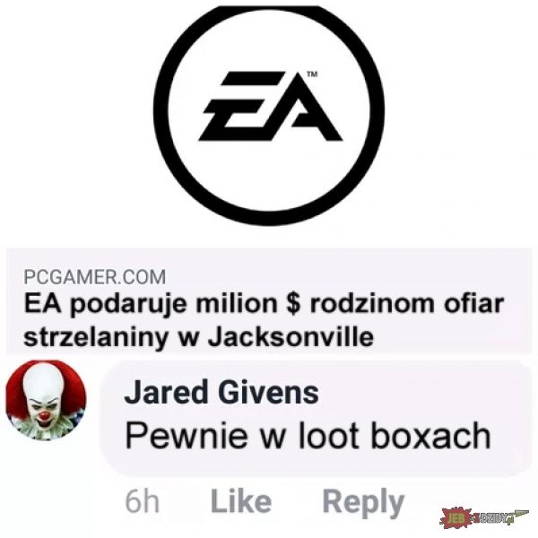 EA podaruje milion dolców