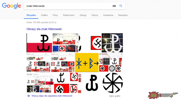 znak hitlerowski według google