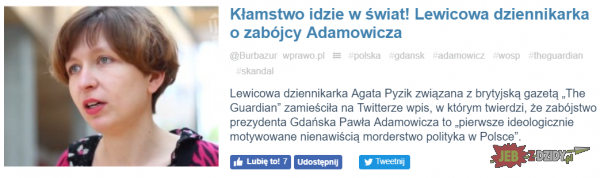 Zaczęło się - lewackie kłamstwa i manipulacje nt. zabójstwa Adamowicza poszły w świat