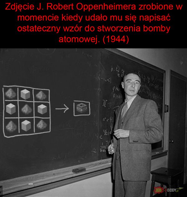 Oppenheimer podczas odkrycia genialnego wzoru