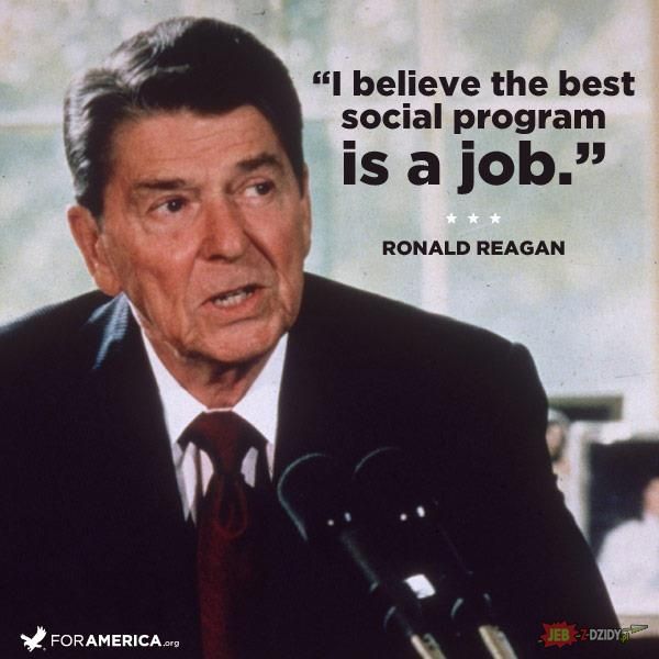 Błyskotliwe cytaty Ronalda Reagana.