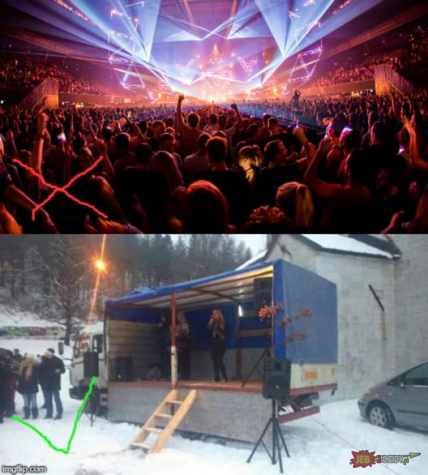 Zwykłe koncerty vs. koncerty w Rosji 