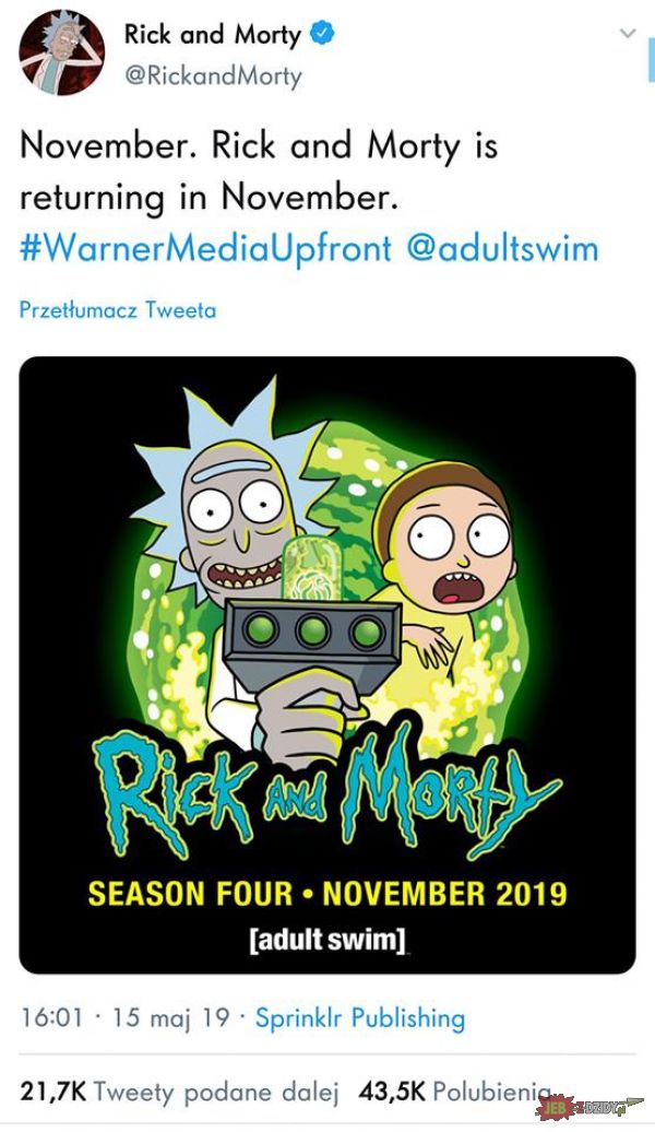 Rick i Morty wracają w listopadzie!