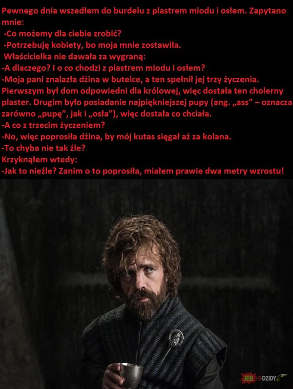 Historia Tyriona o ośle w burdelu: