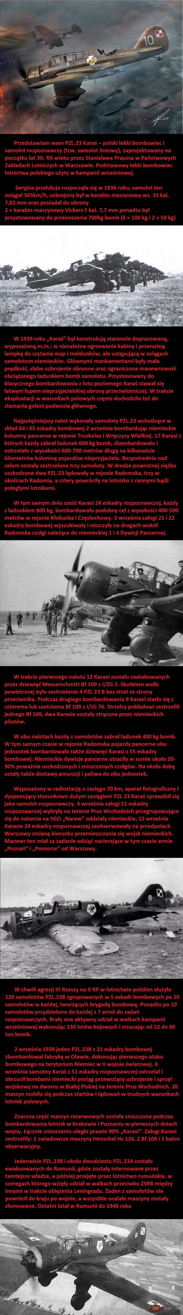 lekki bombowiec PZL.23 Karaś