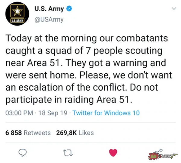 Relacja armii USA 