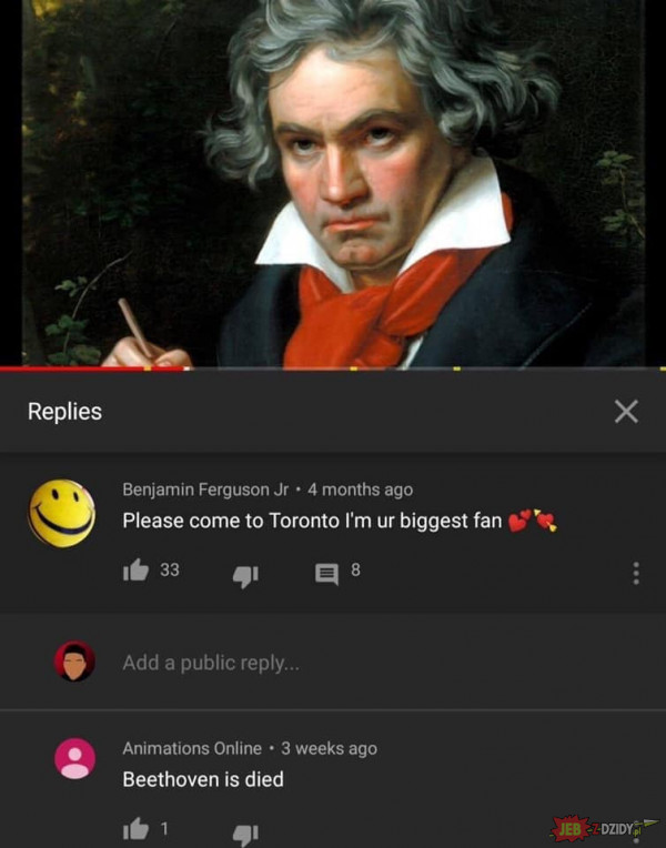 Beethoven raczej nie żyje xD