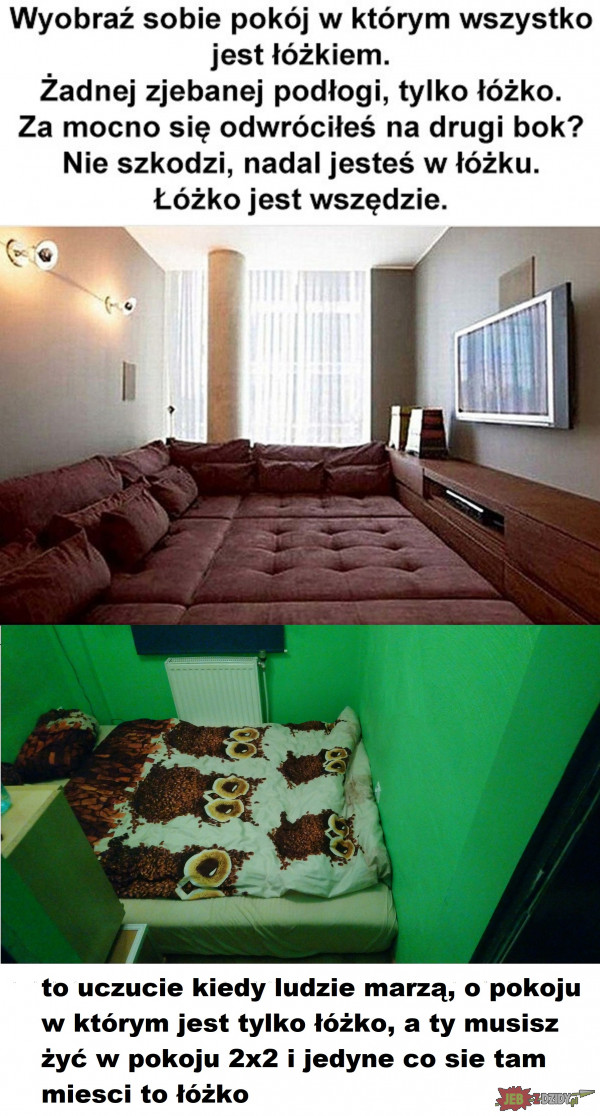 pokój który jest łóżkiem