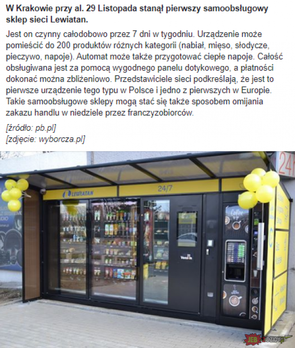 Pierwszy w Polsce sklep samoobsługowy