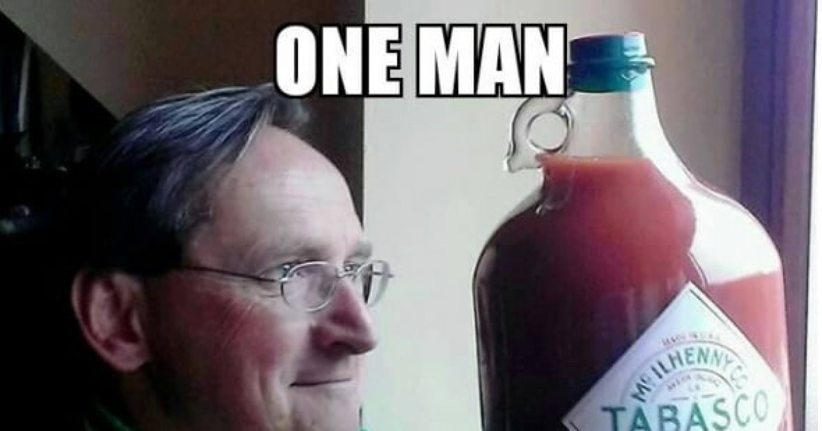 One man one jar.