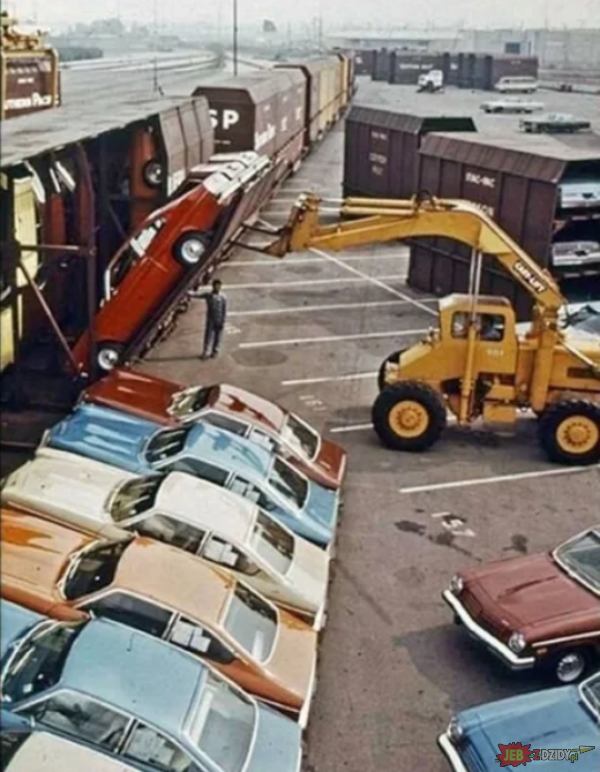 Transport samochodów w latach 70tych