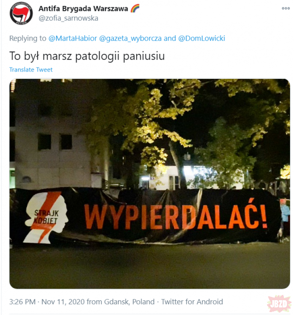 Kiedy zapomnisz usunąć stare tweety przed udawaniem warszawskiej brygady antify z Gdańska xd