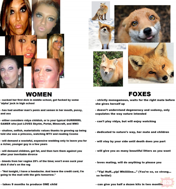 Foxes >>>>> woman