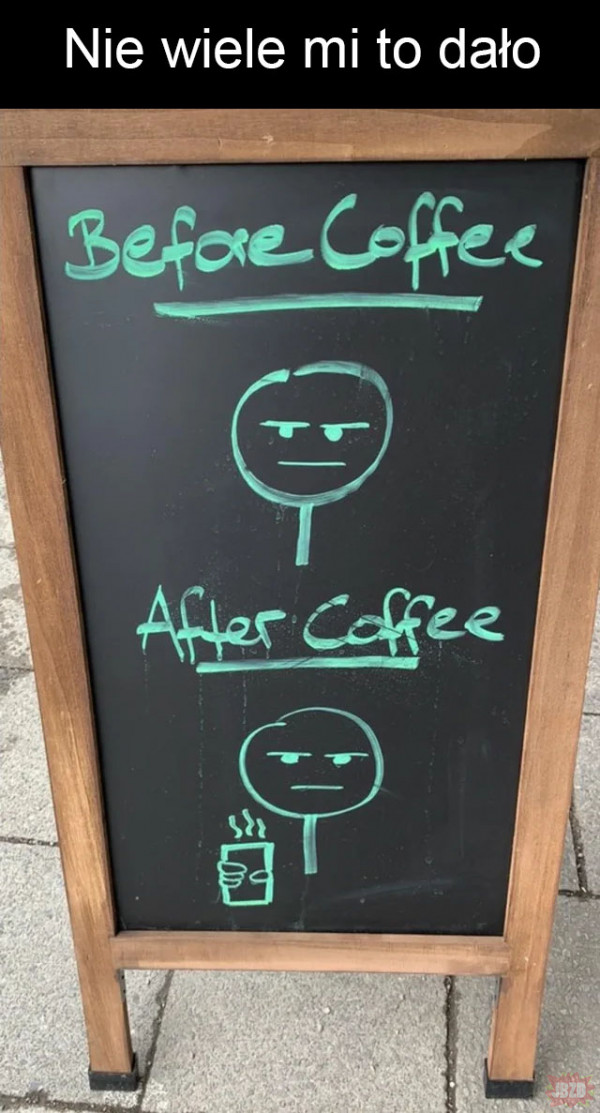 Kawa wiele nie da