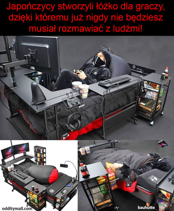 Łóżko dla graczy