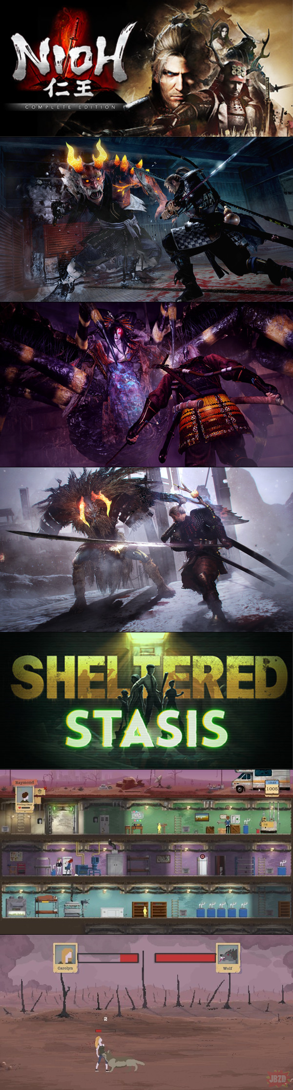 Nioh: The Complete Edition i Sheltered za darmo w epic games store