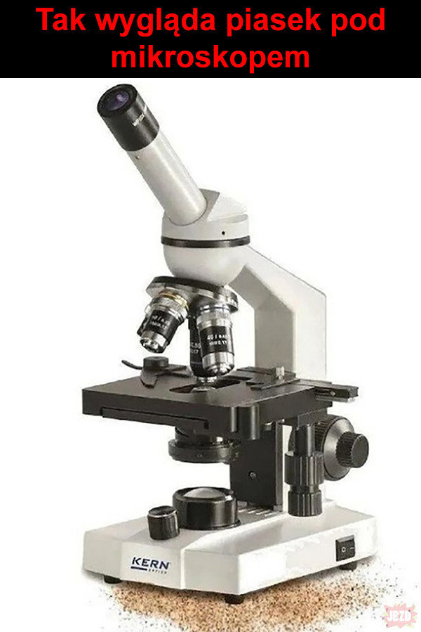 Piasek pod mikroskopem