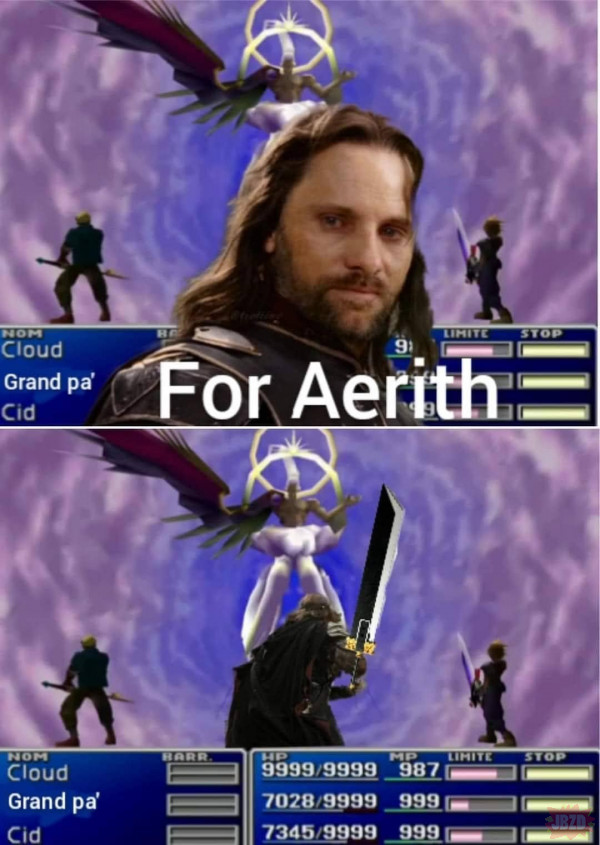 Sephiroth! Przestań mi Aerith prześladować ty...