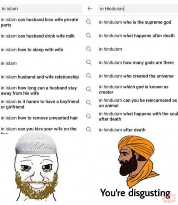 Virgin islam vs chad hinduism