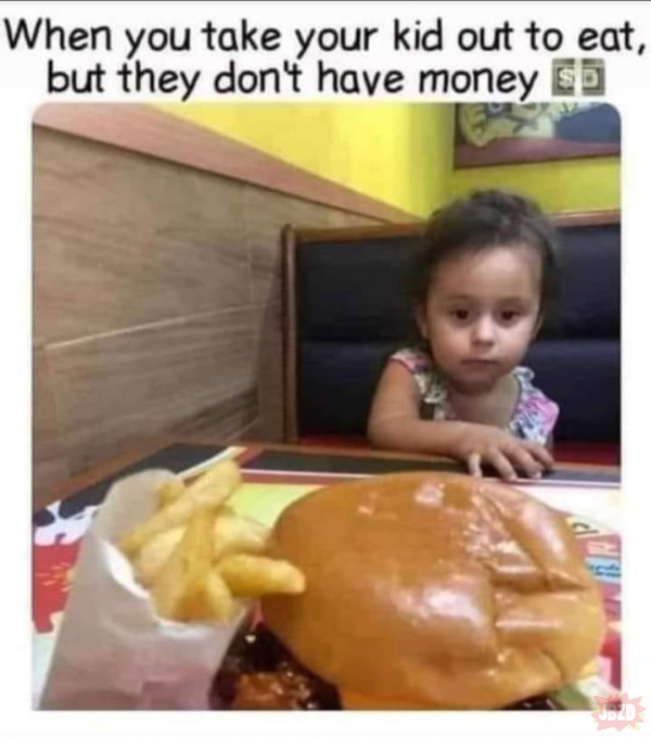 Kiedy zabierasz dziecko na jedzenie, a ono nie ma pieniędzy