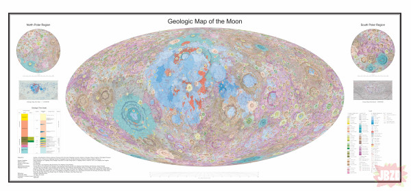 Pierwsza tak dokładna mapa geologiczna księżyca opublikowana przez Chiny