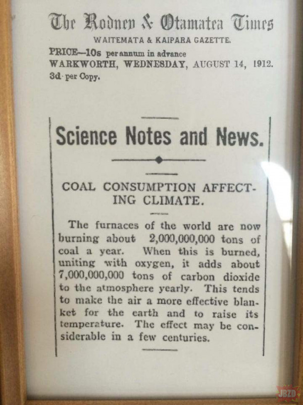 110 letnii artykuł o zmianach klimatu