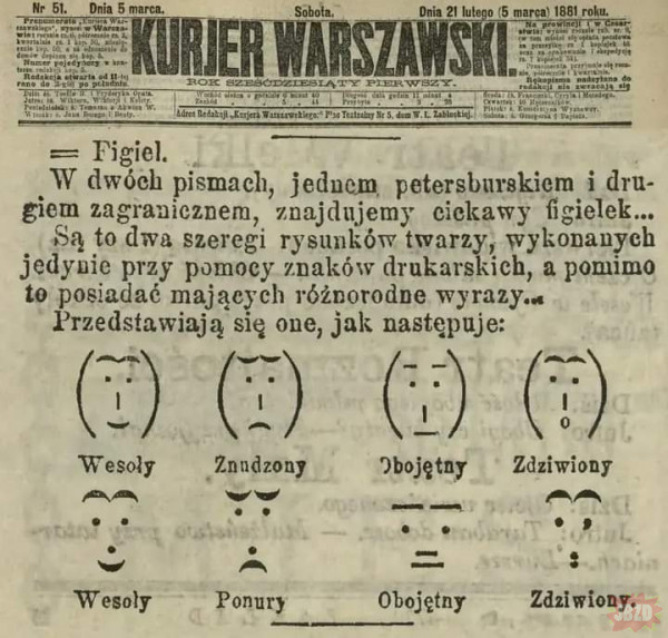 Pierwsze emotki na ziemiach polskich