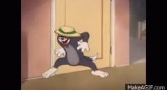 Sneaky Tom And Jerry GIF - Sneaky Tom And Jerry Door - Discover & Share GIFs