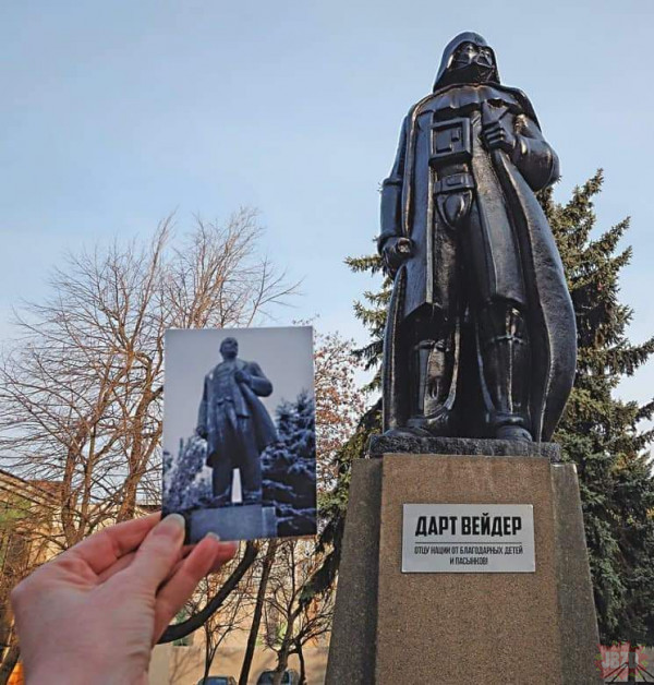 Zmiana posągu Lenina na Ukrainie