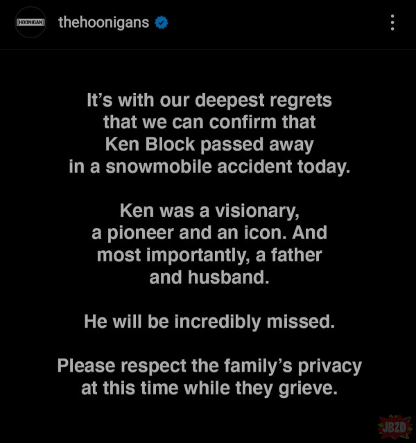 Ken Block nie żyje
