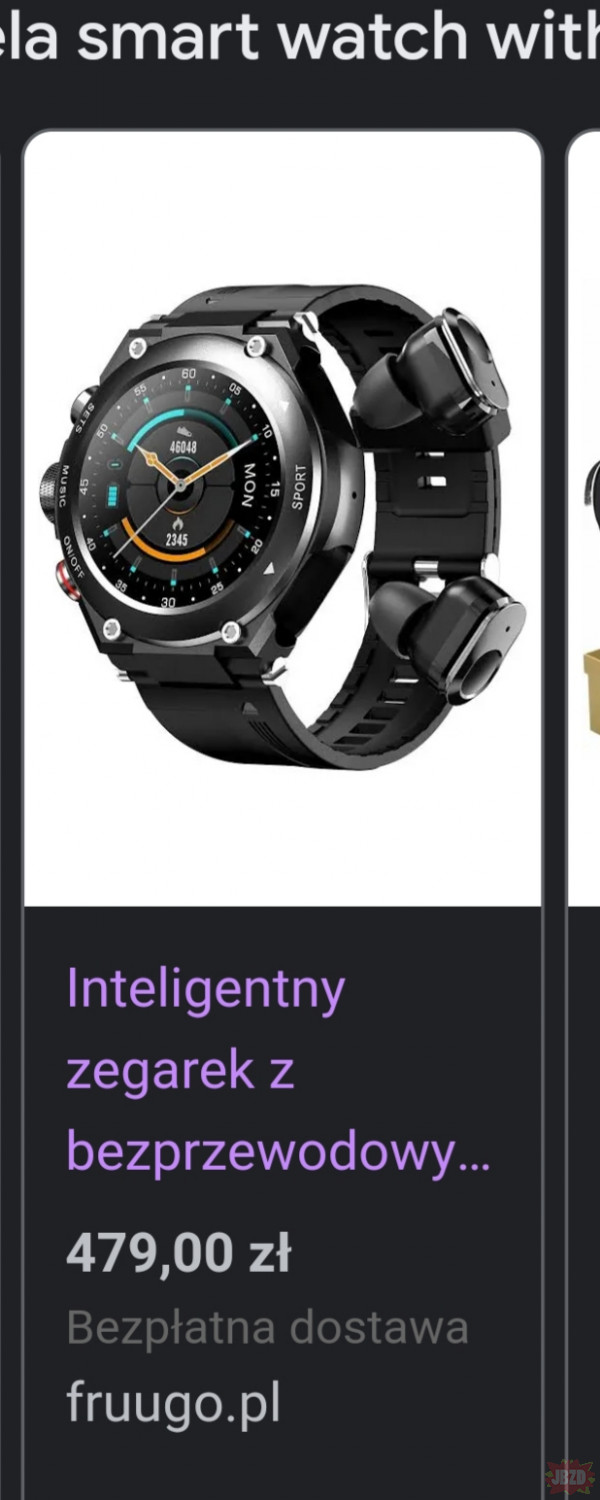 Smart watch nieznanej marki z chin.