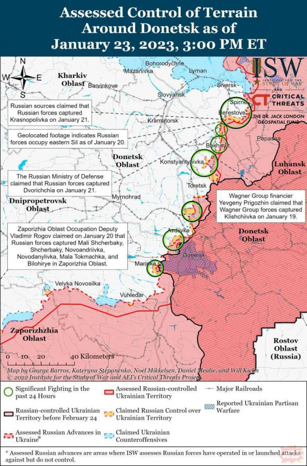 Paczka informacji 24.01.23 wojna na Ukrainie