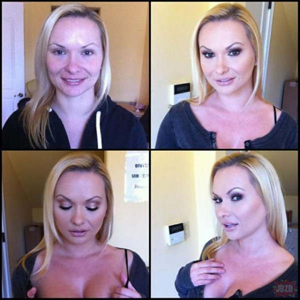 Aktorki porno przed i po makijażu część 2