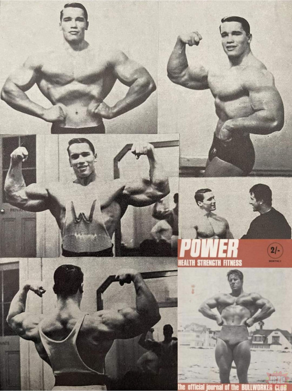 Arnold Schwarzenegger w wieku 19 lat, sesja zdjęciowa dla magazynu "Power". Rok 1966.