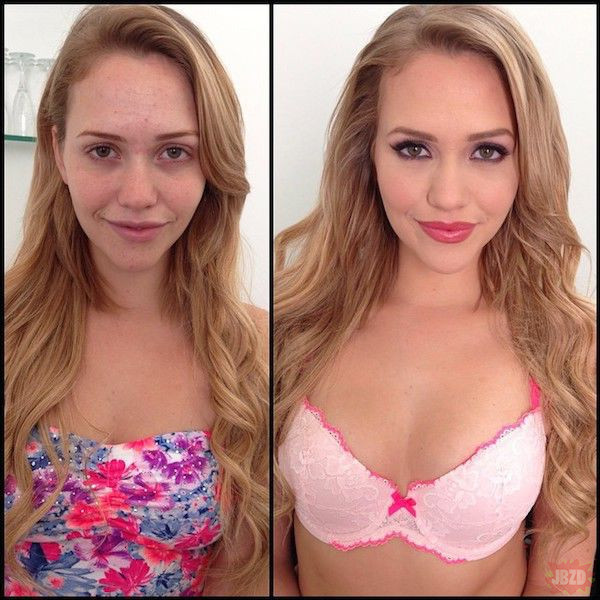 aktorki porno przed i po makijażu