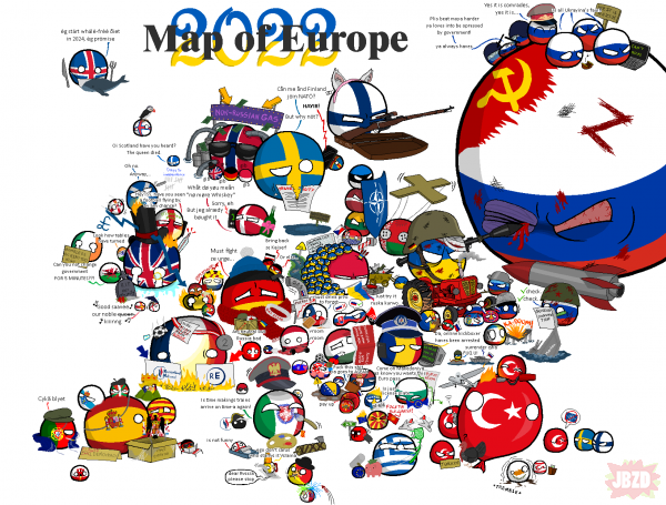 Rok 2022 Polandball czyli XXIw. karykatura geopolityki