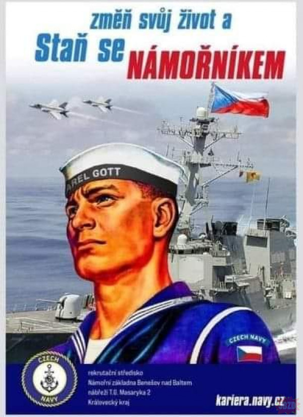 Czeski plakat werbunkowy do Marynarki Wojennej