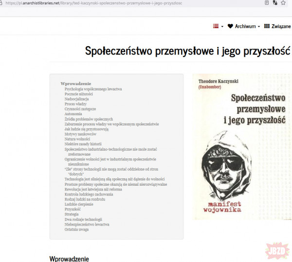 Manifest antytechnologiczny   Teda Kaczyńskiego