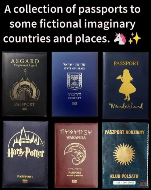 Paszporty fikcyjnych krajów