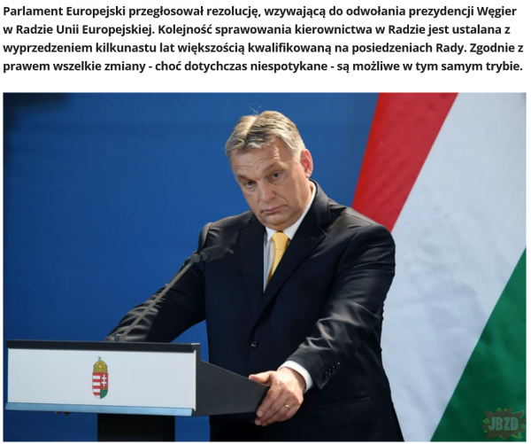 Orban w formie.