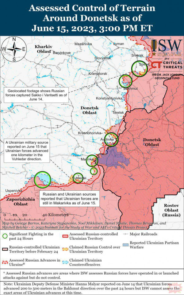 Paczka informacji 16.06.2023 wojna na Ukrainie