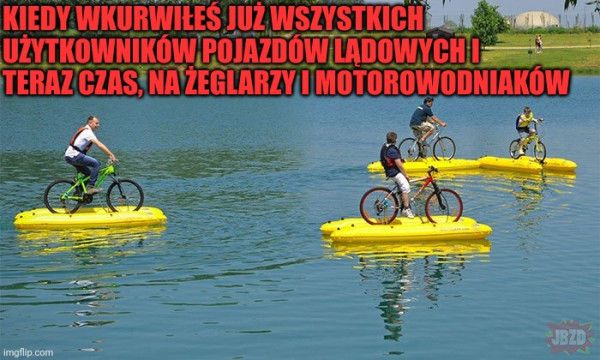 Pedalarze zaraz będą chcieli specjalne wodne trasy rowerowe  xd