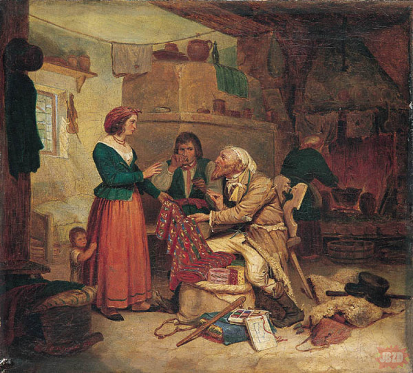 Maksymylian Antoni Piotrowski - Wędrowny Handlarz (olej), 1840