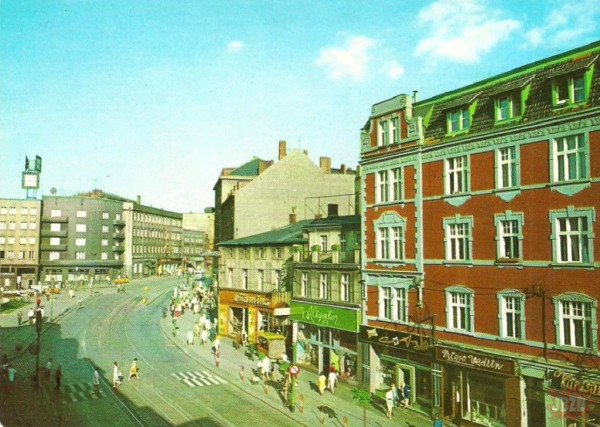 Ulica Wolności w Zabrzu.1972 rok