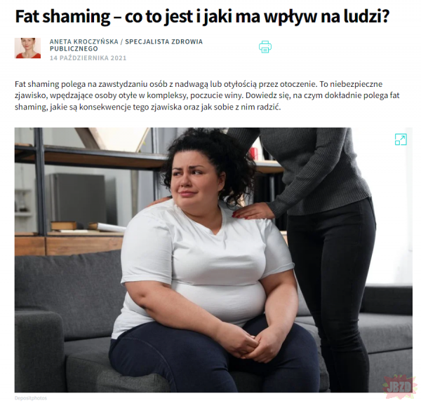 Czysty fat shaming!